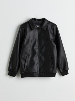 Lc Waikiki Yeni Sezon Erkek Çocuk Deri Görünümlü Mont