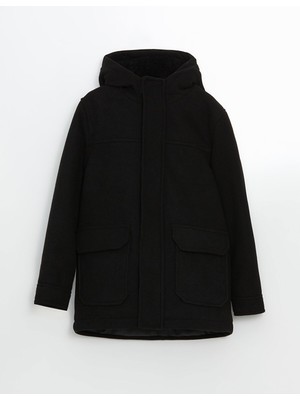 Lc Waikiki Yeni Sezon Kapüşonlu Erkek Çocuk Kaşe Kaban