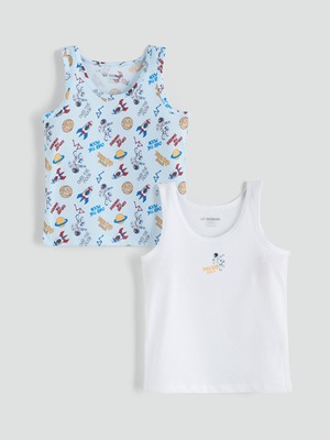 Lc Waikiki Yeni Sezon Baskılı Pamuklu Erkek Çocuk Atlet 2'li