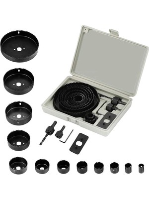 Hopinip 16 Parça Panç Seti Ağaç Kesme Testere Matkap Ucu Takımı Alçıpan Tavan Kesme - Lisinya