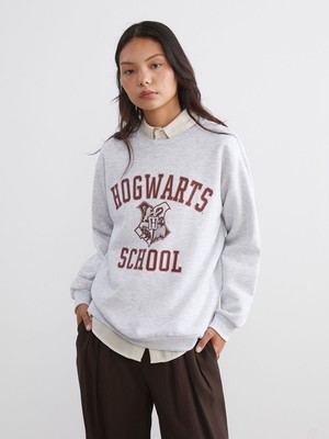 Lc Waikiki Yeni Sezon Harry Potter Baskılı Oversize Kadın Kalın Sweatshirt