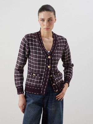 Lc Waikiki Yeni Sezon V Yaka Ekose Kadın Hırka