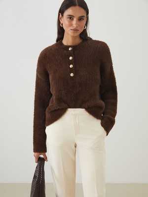 Lc Waikiki Yeni Sezon Bisiklet Yaka Kadın Triko Kazak