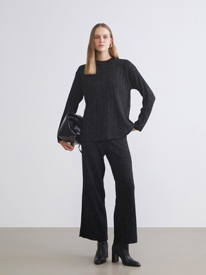 Lc Waikiki Yeni Sezon Beli Lastikli Geniş Paça Kadın Triko Pantolon