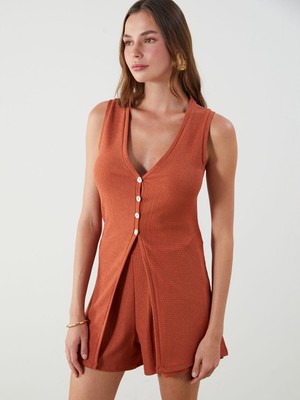 Lc Waikiki Yeni Sezon V Yaka Dokulu Kadın Yelek