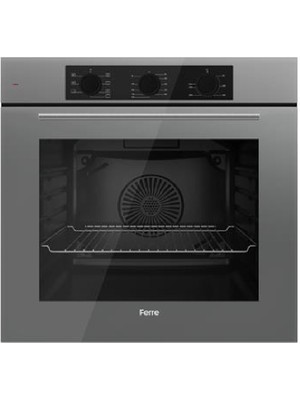 Ferre Flowart QBL62CPR Gri  Ankastre Fırın