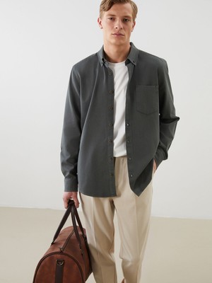 Lc Waikiki Yeni Sezon Regular Fit Kısa Kollu Gabardin Erkek Gömlek