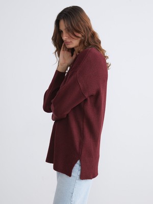 Lc Waikiki Yeni Sezon Bisiklet Yaka Oversize Kadın Triko Kazak