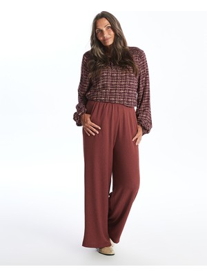 Lc Waikiki Yeni Sezon Beli Lastikli Düz Geniş Paça Kadın Pantolon