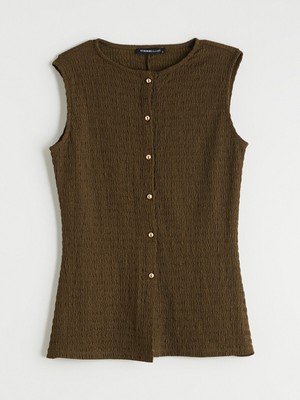 Lc Waikiki Yeni Sezon Bisiklet Yaka Dokulu Bluz