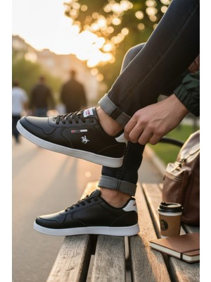 Enoch Erkek Armalı Günlük Spor Ayakkabı - Deri Görünümlü Ofis Sneaker