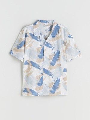 Lc Waikiki Yeni Sezon Desenli Kısa Kollu Erkek Çocuk Gömlek