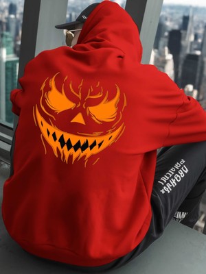 Sweet Cotton Unisex Erkek/kadın Renkli Özel Baskılı Pamuklu Oversize Kapüşonlu Sweatshirt