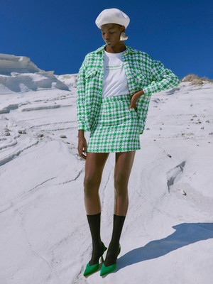 Lc Waikiki Yeni Sezon Beli Fermuarlı Desenli A Kesim Kadın Tüvit Etek