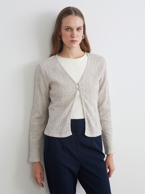 Lc Waikiki Yeni Sezon V Yaka Dokulu Kadın Hırka