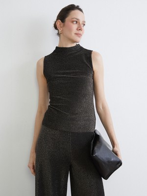 Lc Waikiki Yeni Sezon Dik Yaka Parlak Görünümlü Bluz