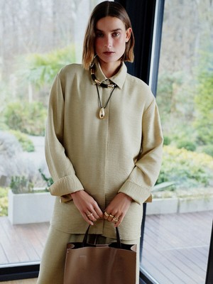 Lc Waikiki Yeni Sezon Loose Fit Dokulu Kadın Gömlek Tunik