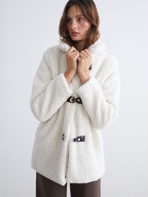 Lc Waikiki Yeni Sezon Gömlek Yaka Kadın Pelüş Mont