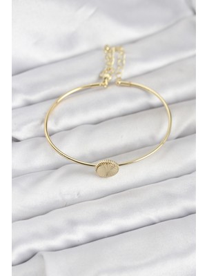 Marsilyan Gold Renk Pirinç Model Kadın Bileklik