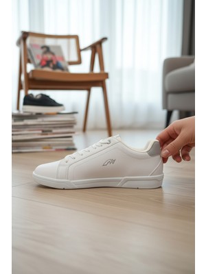 Enoch Erkek Siyah Beyaz Tabanlı Günlük Spor Ayakkabı - Rahat Kalıp Court Sneaker