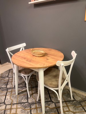 Vogue Tasarım ve Aksesuar 80 cm Yuvarlak Yemek Mutfak Balkon Masası Şık & Dayanıklı