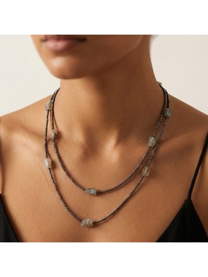 THEIA GemWorks Isen — Labradorit & Hematit Kadın Kolye