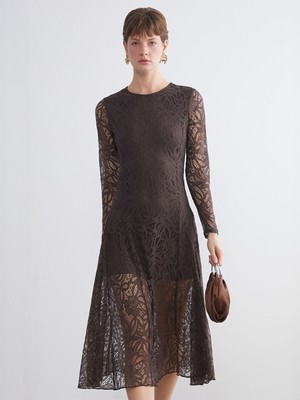 Lc Waikiki Yeni Sezon Bisiklet Yaka Dantelli Elbise