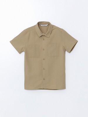 Lc Waikiki Yeni Sezon Keten Karışımlı Erkek Çocuk Gömlek