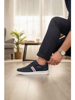 Enoch Erkek Şeritli Günlük Spor Ayakkabı - Rahat Kalıp Sokak Sneaker