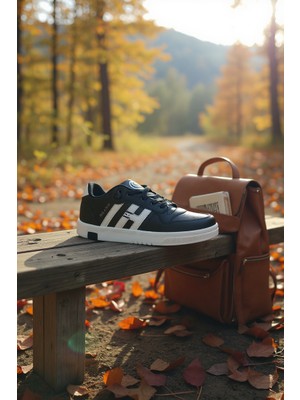 Enoch Erkek Şeritli Kolej Tarzı Spor Ayakkabı - Retro Street Sneaker