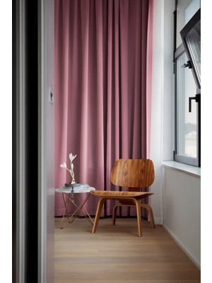 Ran Perde Düz Dökümlü Fon Perde -Pilesiz - Tek Kanat - Mor - MRT10