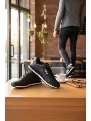 Enoch Klasik Retro Spor Ayakkabı Deri Görünümlü Günlük Sneaker