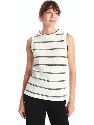 Lc Waikiki Yeni Sezon Bisiklet Yaka Çizgili Kadın Atlet