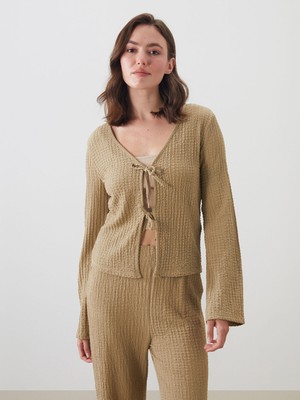 Lc Waikiki Yeni Sezon V Yaka Dokulu Kadın Hırka