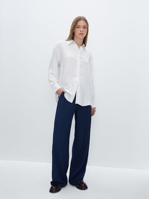 Lc Waikiki Yeni Sezon Beli Lastikli Dokulu Kadın Pantolon