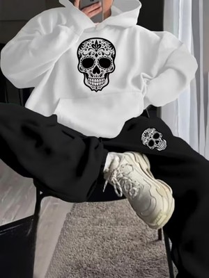 Sweet Cotton Kadın Günlük Basklı Hoodie Takım