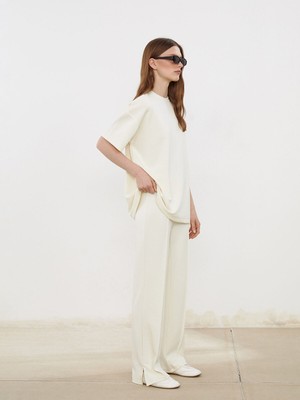 Lc Waikiki Yeni Sezon Dar Fit Modal Karışımlı Kadın Pileli Pantolon