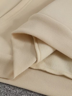 Sweet Cotton Baskılı Kapüşonlu Cepli Pamuklu Sweatshirt