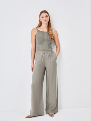 Lc Waikiki Yeni Sezon Beli Lastikli Loose Fit Kadın Pantolon