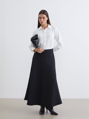 Lc Waikiki Yeni Sezon Beli Fermuarlı Dokulu A Kesim Etek