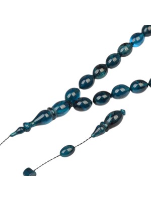 Burhan Sağlam Arpa Kesim 11X8 mm Sıkma Kehribar Sistem Püsküllü Tesbih