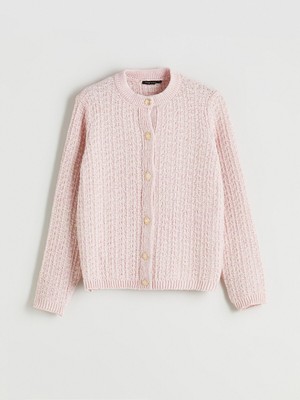 Lc Waikiki Yeni Sezon Bisiklet Yaka Kendinden Desenli Kadın Triko Hırka