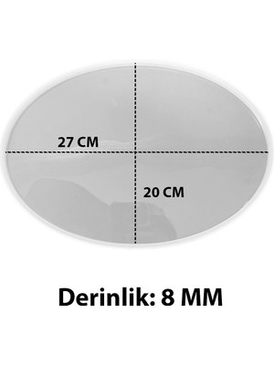 Tahtakale Toptancı Epoksi Oval Söz ve Nişan Tepsisi Kalıbı 27X20 cm