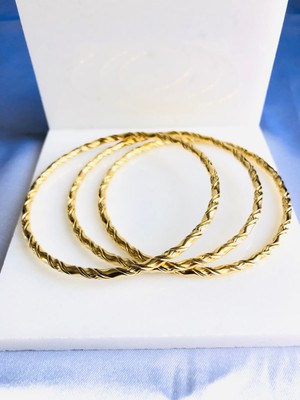 Yush Aksesuar Çelik 3'lü Burma Ajda Bilezik