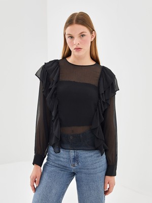 Lc Waikiki Yeni Sezon Bisiklet Yaka Kadın Bluz