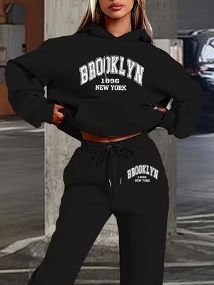 Sweet Cotton Unisex Broklyn Baskılı Eşofman