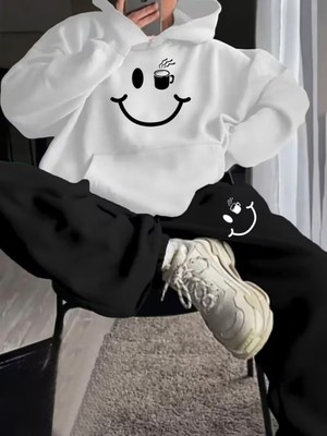 Sweet Cotton Unisex Baskılı Hoodie Takım