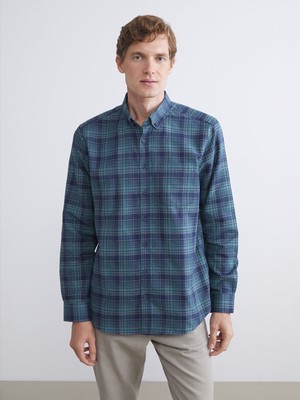 Lc Waikiki Yeni Sezon Regular Fit Uzun Kollu Ekose Gabardin Erkek Gömlek