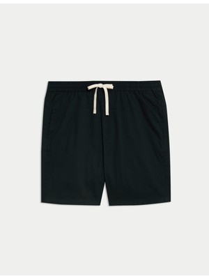 Marks & Spencer Saf Pamuklu Beli Lastikli Kısa Şort