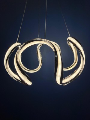 Lunox Helix Aura Spiral Halka LED Sarkıt Modern Tasarım Avize